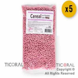 CEREAL CHOCOLATE COLOR ROSA  X 5 paquetes X200GR ARGENFRUT